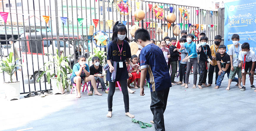 Playing Khmer Traditional Games of Aii students