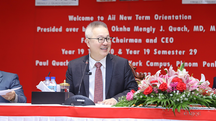 Aii Language Center Concludes Dynamic New Term Orientation with Neak Oknha Dr. Mengly J. Quach